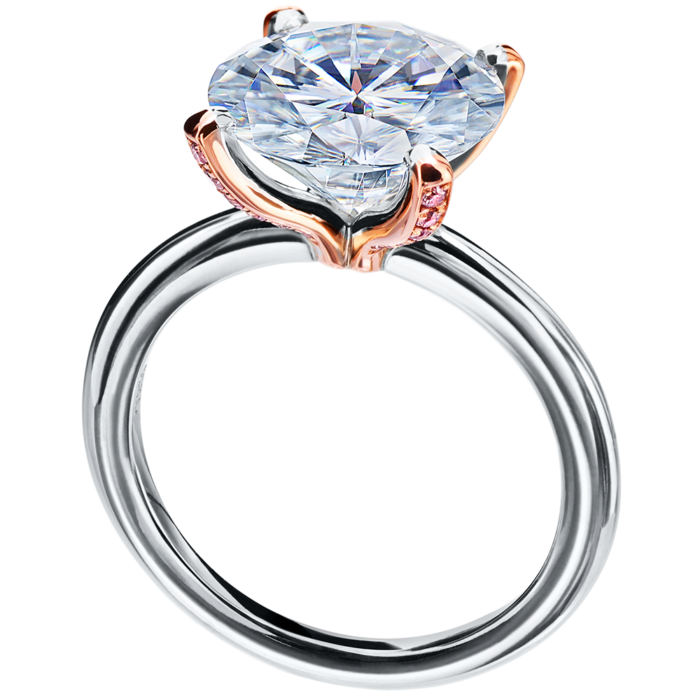 Gorgeous Rose Gold Engagement Ring, 1ct Princess Cut Moissanite ring w –  Cowboy Specialist